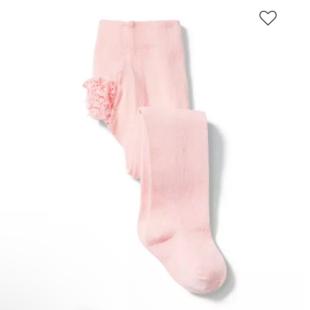 NWT New Janie and Jack Infant Girls Ruffle Butt Tights, Light Pink, Holiday Baby